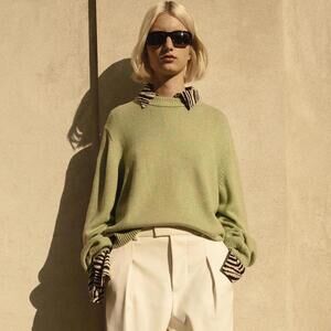 Helsa Lynnea Crew Pullover in Sea Foam